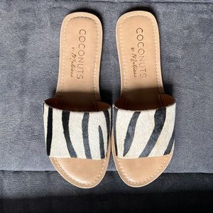 Zebra print sandals